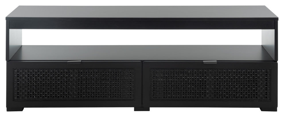Safavieh Theon 2 Drawer Media Stand, Black