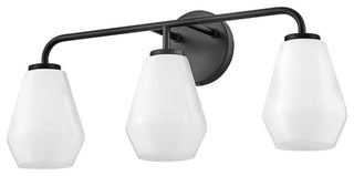 Lark Gio 24" Three-Light Bath Vanity Fixture, Black