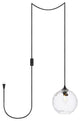 Living District Cashel 1-Light Plug-In Pendant Black
