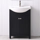 Marian 24 in. W Single Sink Bathroom Vanity in Espresso with Porcelain Top