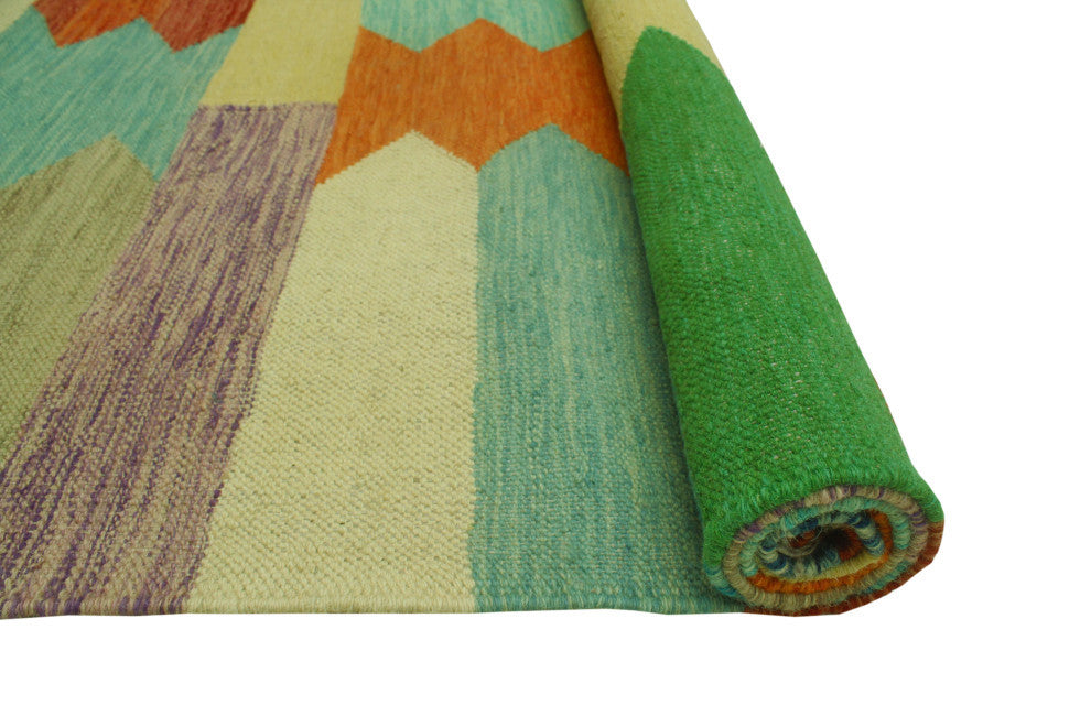 Winchester Kilim Jess Rust/Green Rug, 5'0x6'7