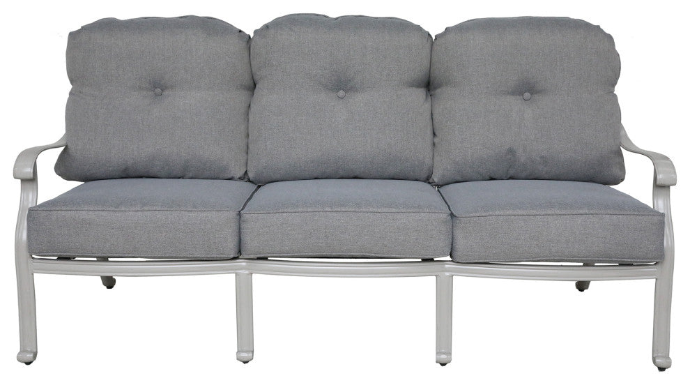 Venice Aluminum 3-Seater Sofa, Ashen Wheat/Basalt