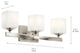 Marette Brushed Nickel Bath 3-Light