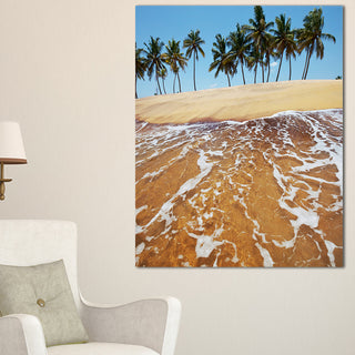 "Tropical Beach With Crystal Waters" Seashore Canvas Print, 16"x32"