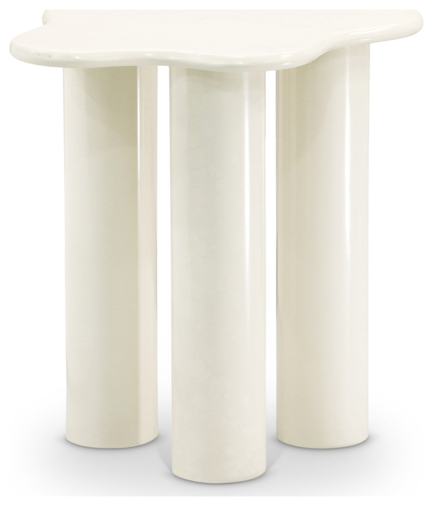 Romaine Coffee / End Table, Cream, End Table