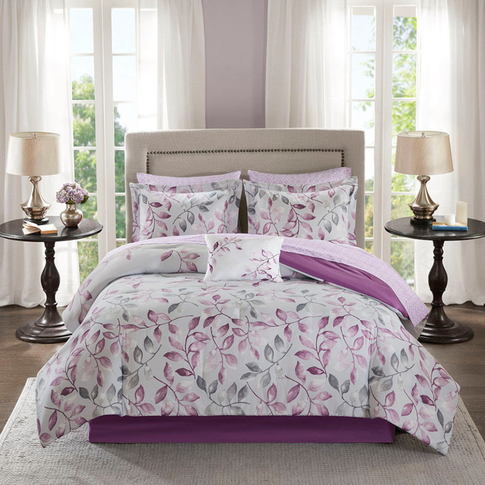 Madison Park Essentials Lafael 7 Piece Comforter Set With Cotton Bed Sheets