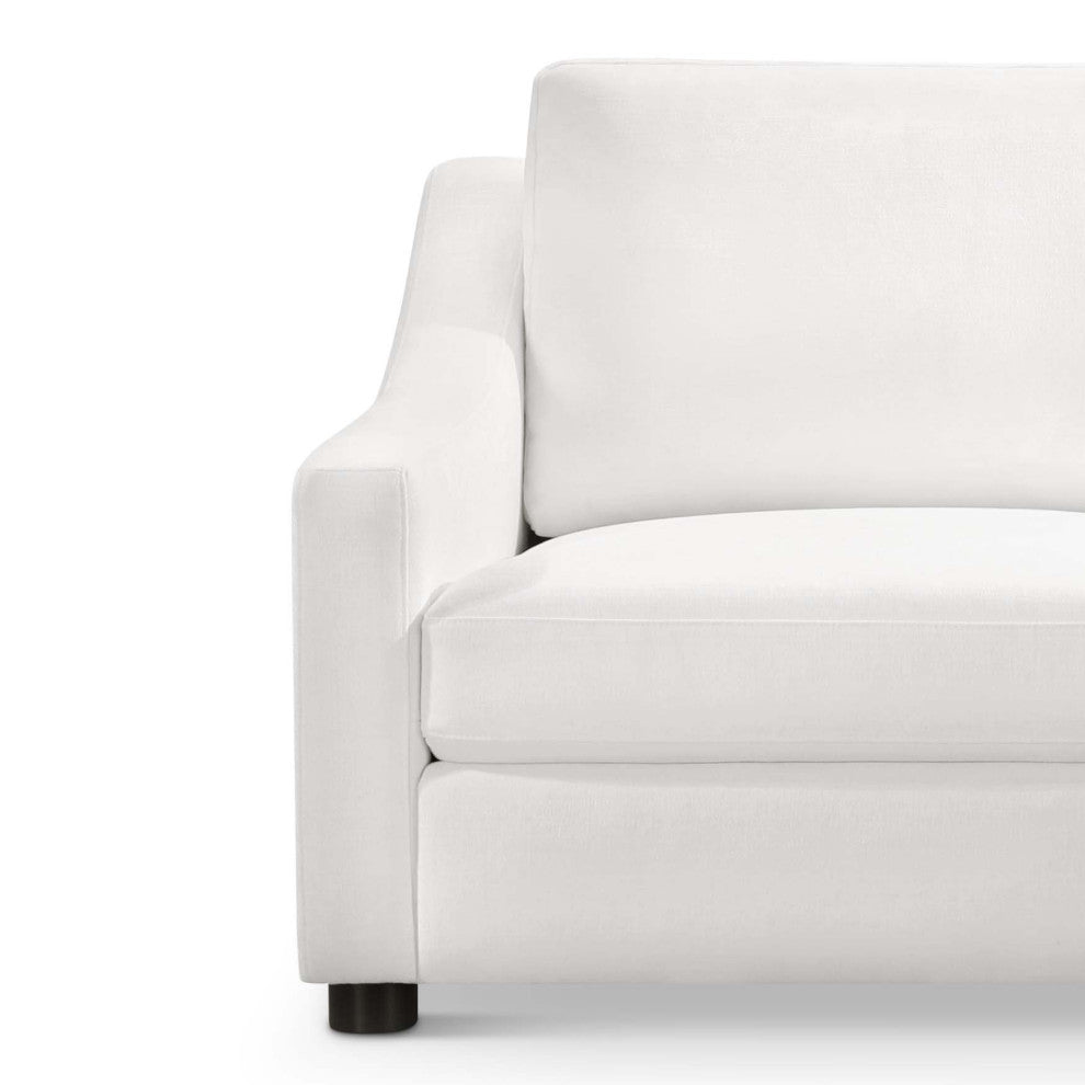 Garcelle Stain-Resistant Fabric Loveseat, White