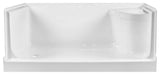 Single Threshold Acrylic Non-Slip Shower Base, Seat 60 x 32, Left Hand Drain