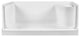 Single Threshold Acrylic Non-Slip Shower Base, Seat 60 x 32, Left Hand Drain