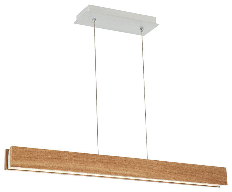 Drift LED Linear Pendant 3000K, Walnut, 38"