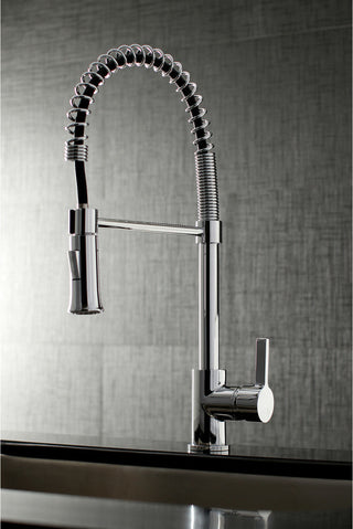 Gourmetier Single-Handle Pre-Rinse Kitchen Faucet, Polished Chrome