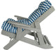 Folding and Reclining Siesta Chair, Poly Lumber, Light Gray, Shore Regatta