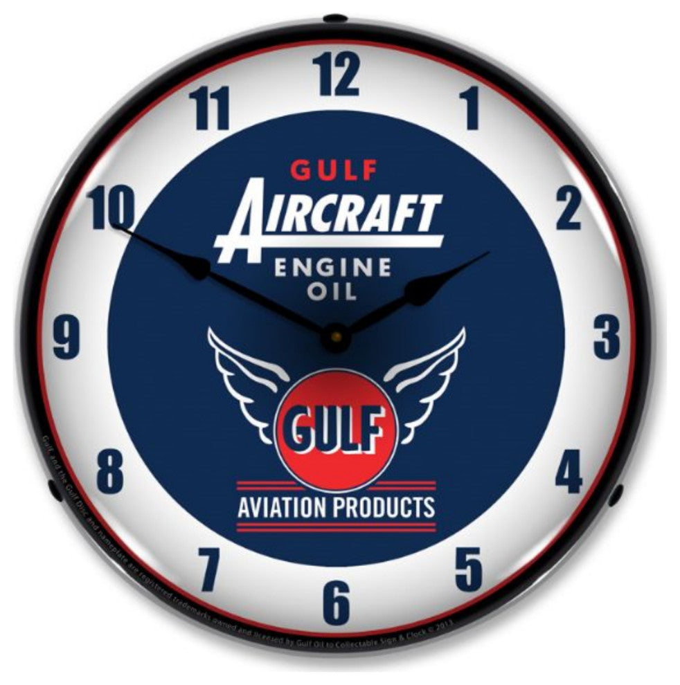 GO1303425 Gulf Aircraft Engine Oil Clock