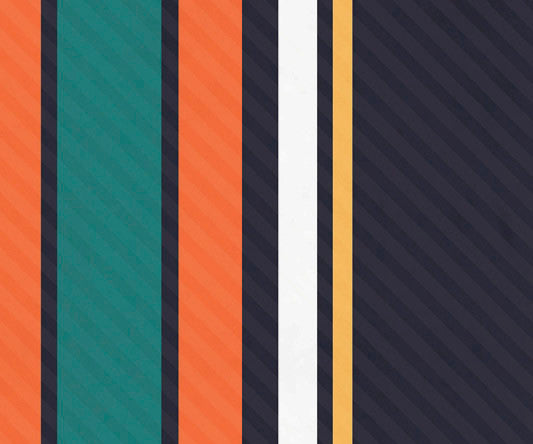 Multi-Stripe, Stripe Print Beach Towel, Orange