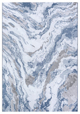 Serenity Abstract Marble Area Rug, Grey-Opal, 2'x3'11"
