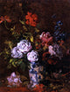 Karl-Pierre Daubigny Floral Still Life in a Blue and White Wall Decal
