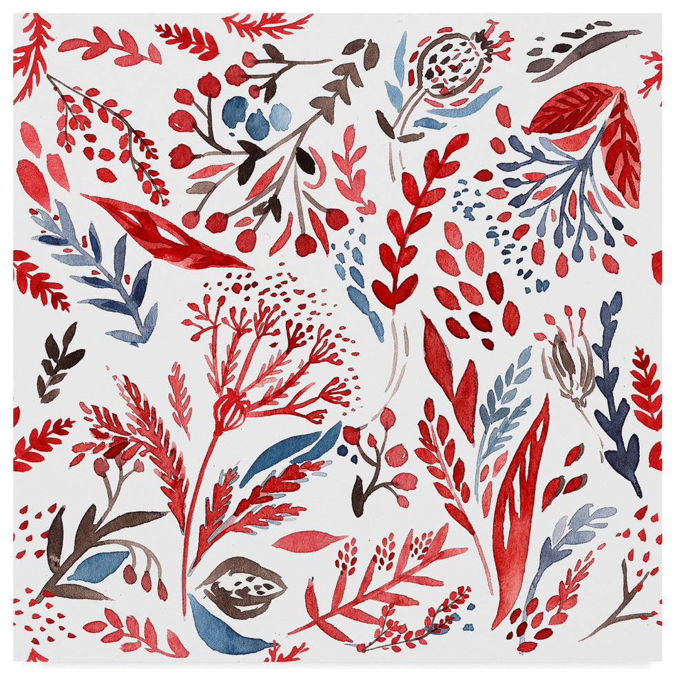 "Botanical pattern 3" by Irina Trzaskos Studio, Canvas Art, 14"x14"