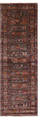 Tribal Persian Gabbeh Hand Knotted Runner Rug 2' 10" X 8' 8" Q5331