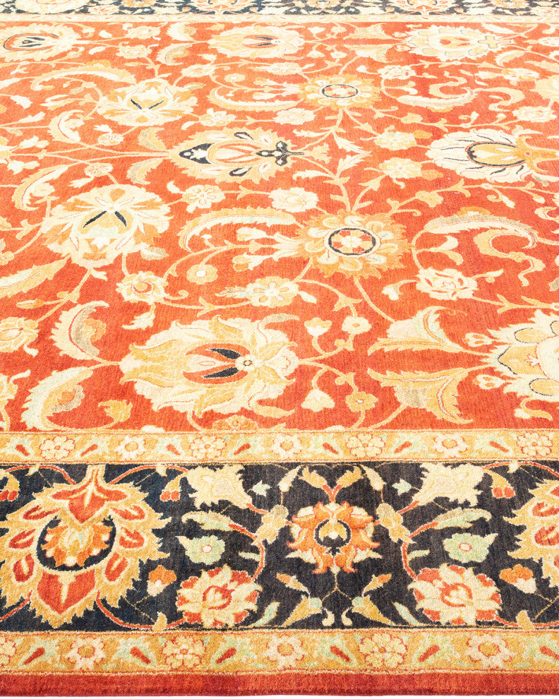 Amari, One-of-a-Kind Hand-Knotted Area Rug Orange, 8'1"x10'1"