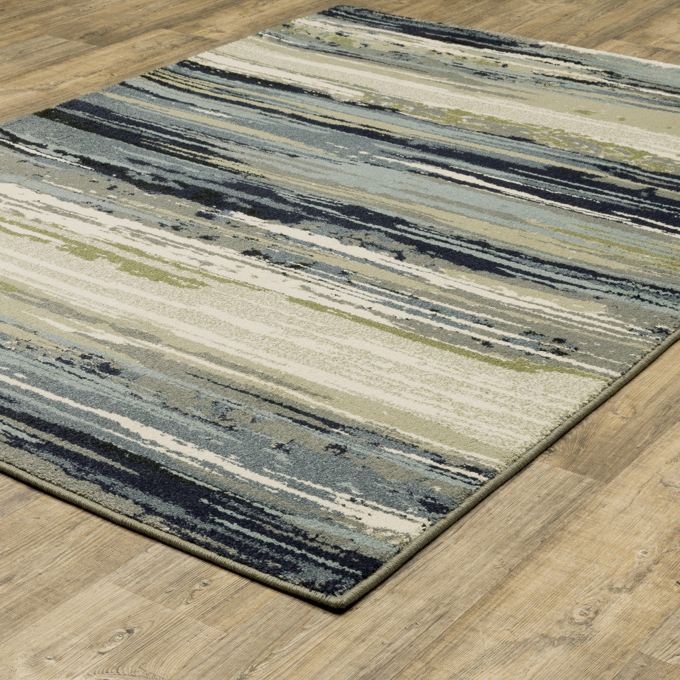 Sarasota Abstract Galaxy Indoor Area Rug, Blue, 2' x 3'