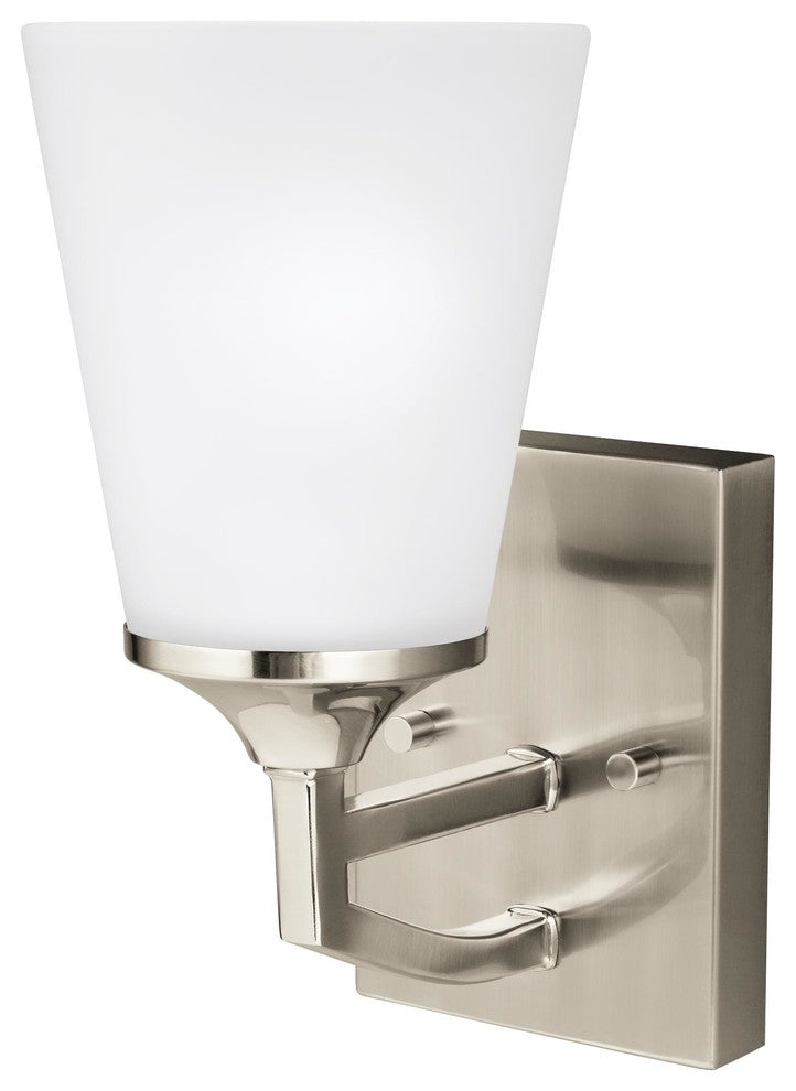 Generation Lighting Lighting 1-Light Wall/Sconce, Incandescent, Brushed Nickel