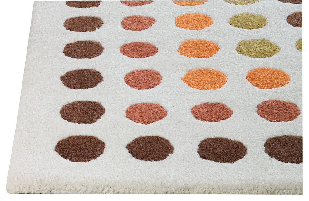 Hand Tufted Rust Wool Area Rug, 2''8"x7''10"