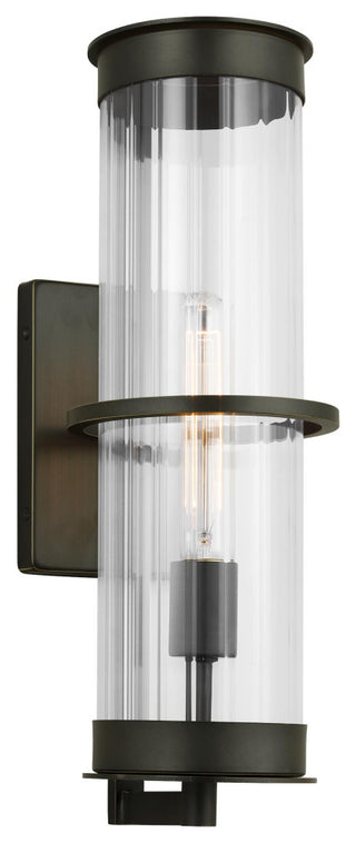 Alcona Large One Light Outdoor Wall Lantern, Antique Bronze