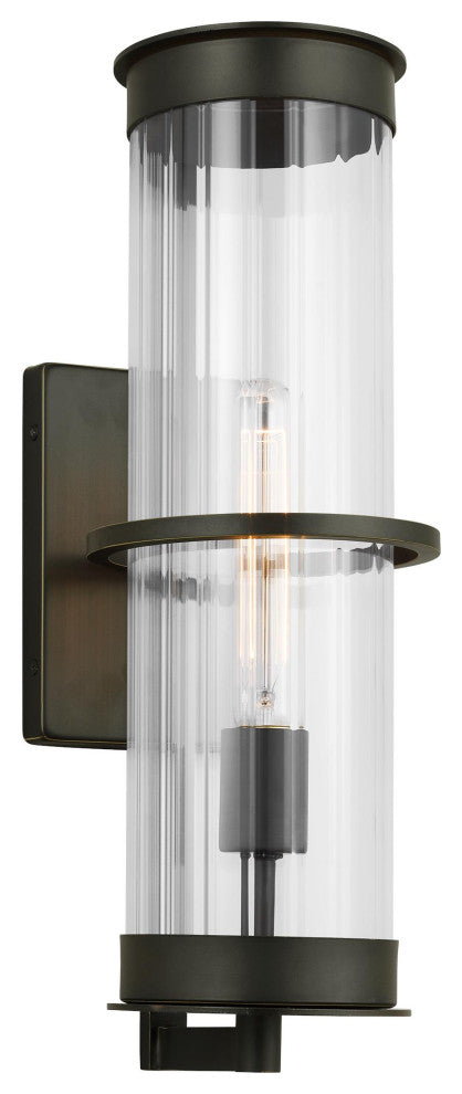Alcona Large One Light Outdoor Wall Lantern, Antique Bronze