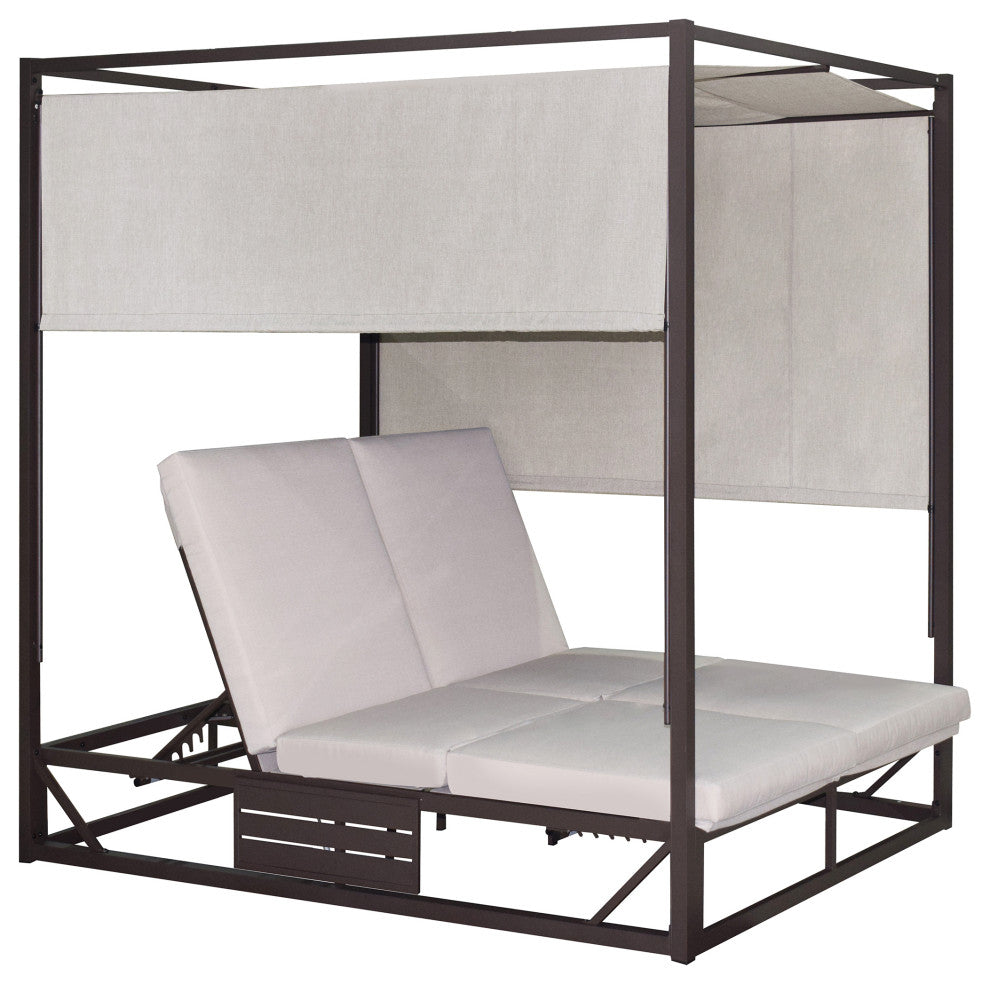 Outdoor Rectangular Patio Daybed, Beige