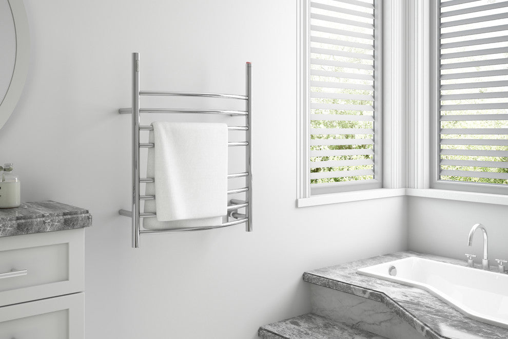 Ancona Imperia 3-in-1 8-Bar Polished Towel Warmer With On-Board Timer