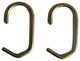 Shower Curtain Rings Set of 12, Polished Brass, 1.25" Dia