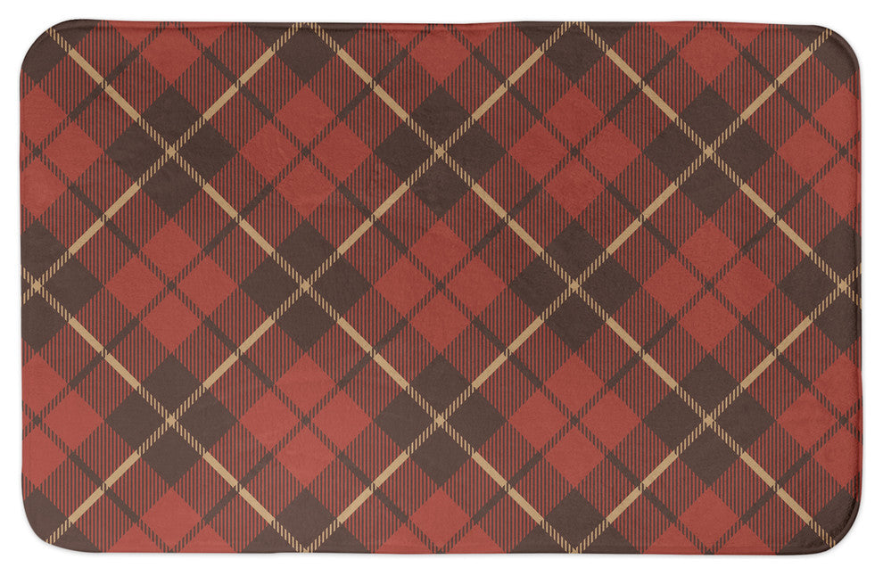 Fall Plaid Bath Mat