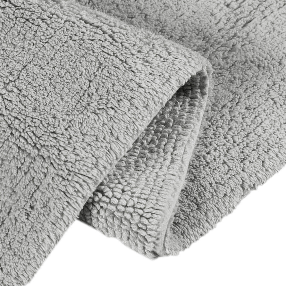 Beautyrest Plume Luxury Feather Touch Reversible Bath Rug, Grey