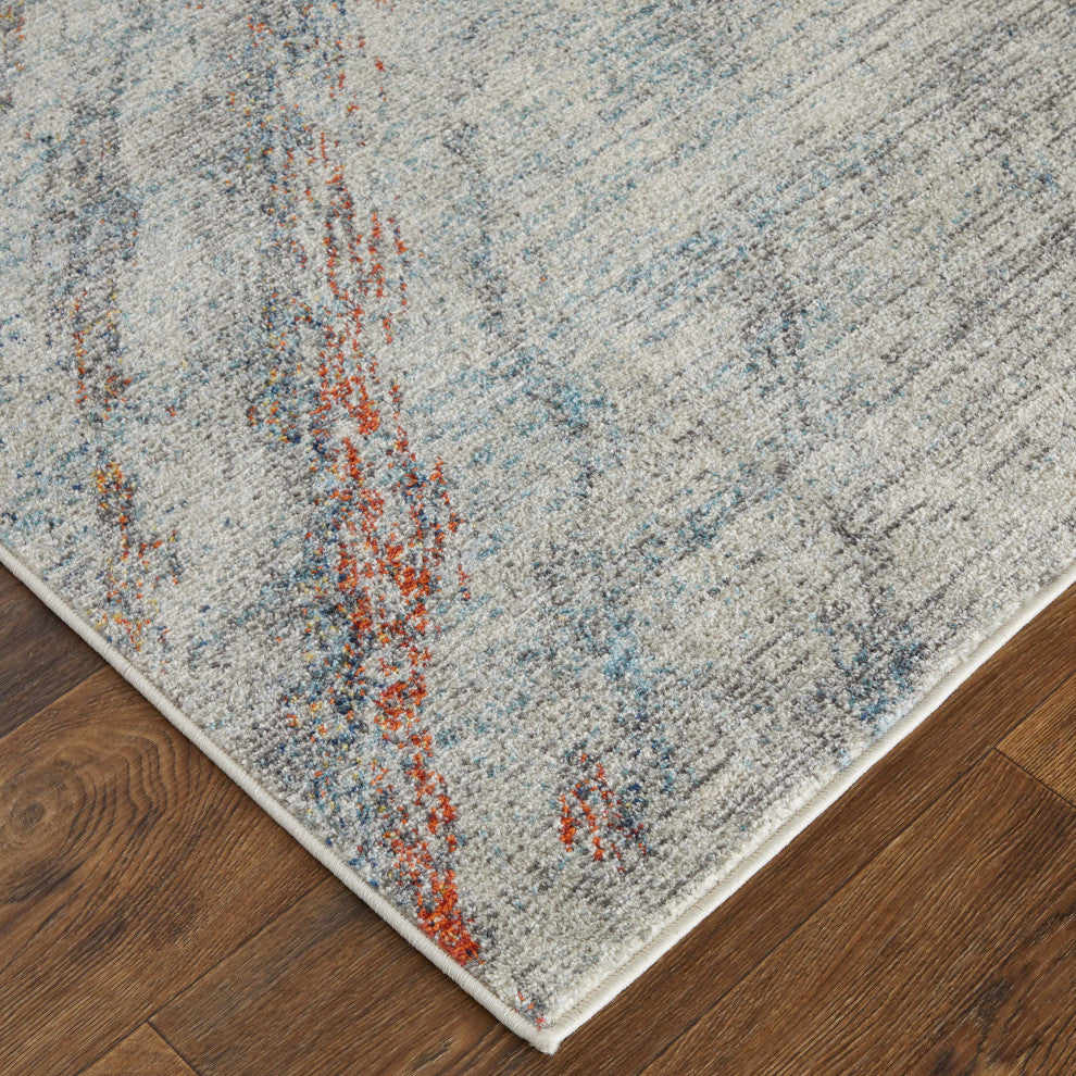 Weave & Wander Adelmo Abstract Contemporary Rug, Ivory/Multi, 9'x12'