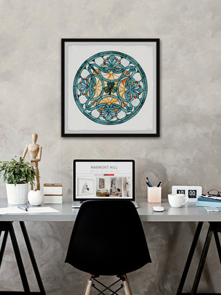"Center Clover Leaf" Framed Painting Print, 24"x24"