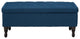 Tufted Top Fabric Storage Ottoman (Navy Blue)