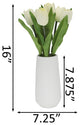 Real-Touch Tulips In 8"H Ceramic Vase