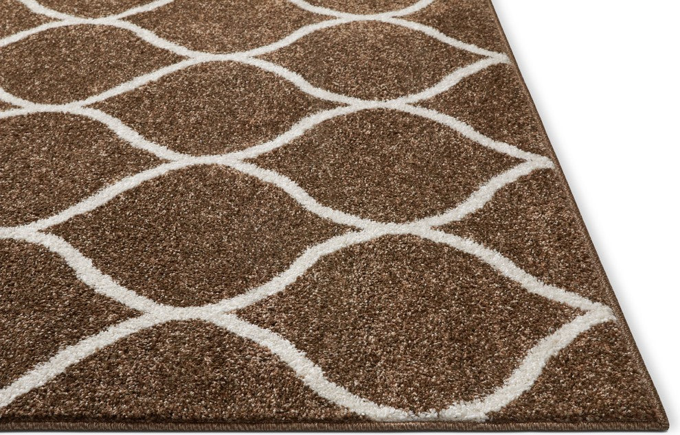 Well Woven Serenity Ramon Modern Moroccan Trellis Brown Runner Rug SE-138