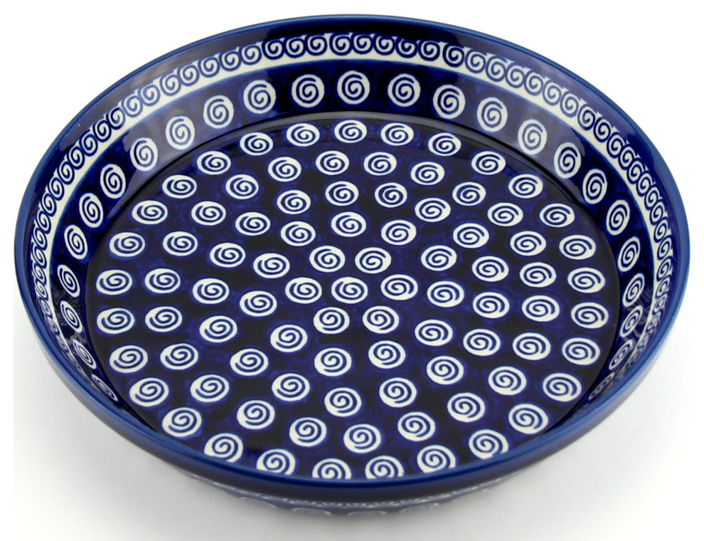 Polish Pottery Dish Pie Plate, Pattern Number: 174a