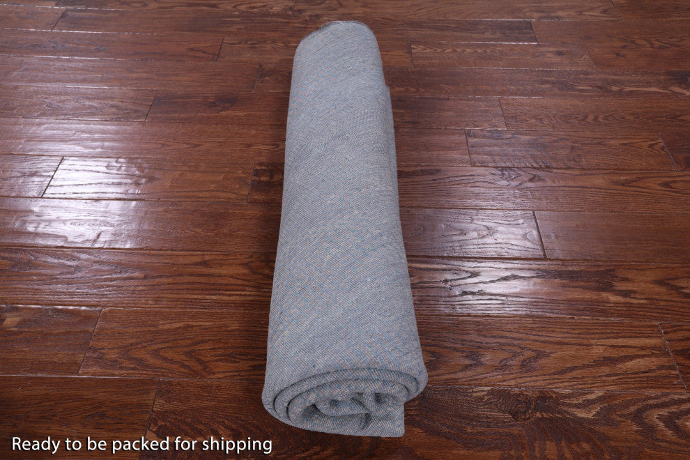 6' Round Savannah Grass Hand Knotted Wool and Silk Rug Q11468