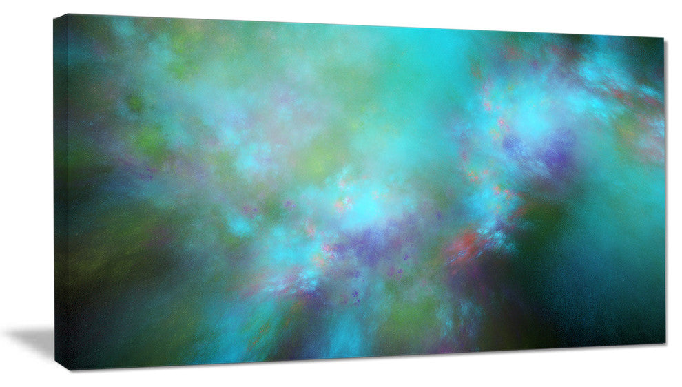 Perfect Blue Starry Sky, Abstract Canvas Wall Art, 40x20