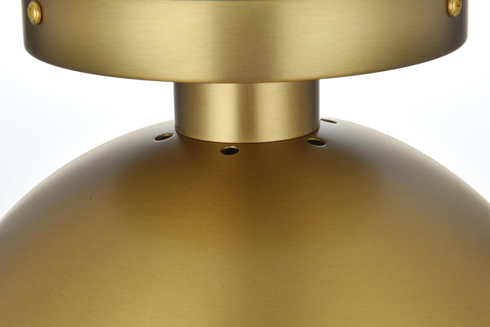 Elegant Lighting LD6062 Eclipse 10"W Semi-flush Globe Ceiling - Satin Gold