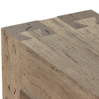 Abaso Console Table-Rustic Wormwood Oak