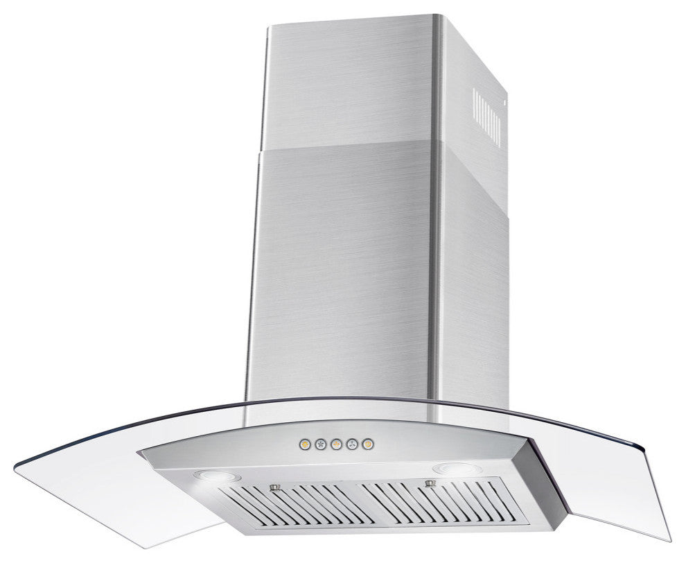 4-Piece, 36" Range, Wall Mount Range Hood, 24" Dishwasher and Refrigerator