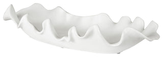Ruffled Feathers Modern White Bowl