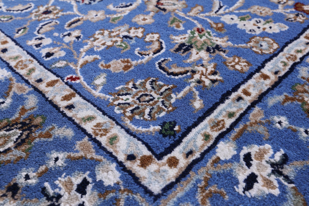 Runner Persian Nain Handmade Wool and Silk Rug 2' 7" X 13' 11" Q11640