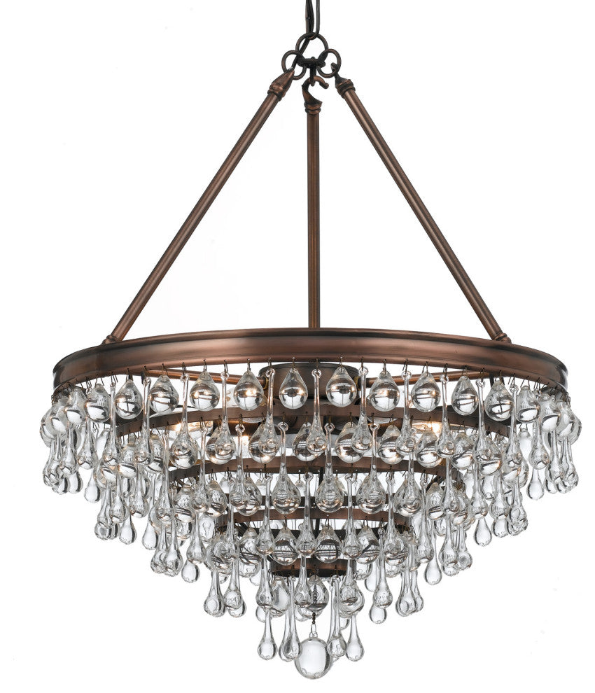 Crystorama Lighting Group 136 Calypso 6 Light 20"W Chandelier - Vibrant Bronze