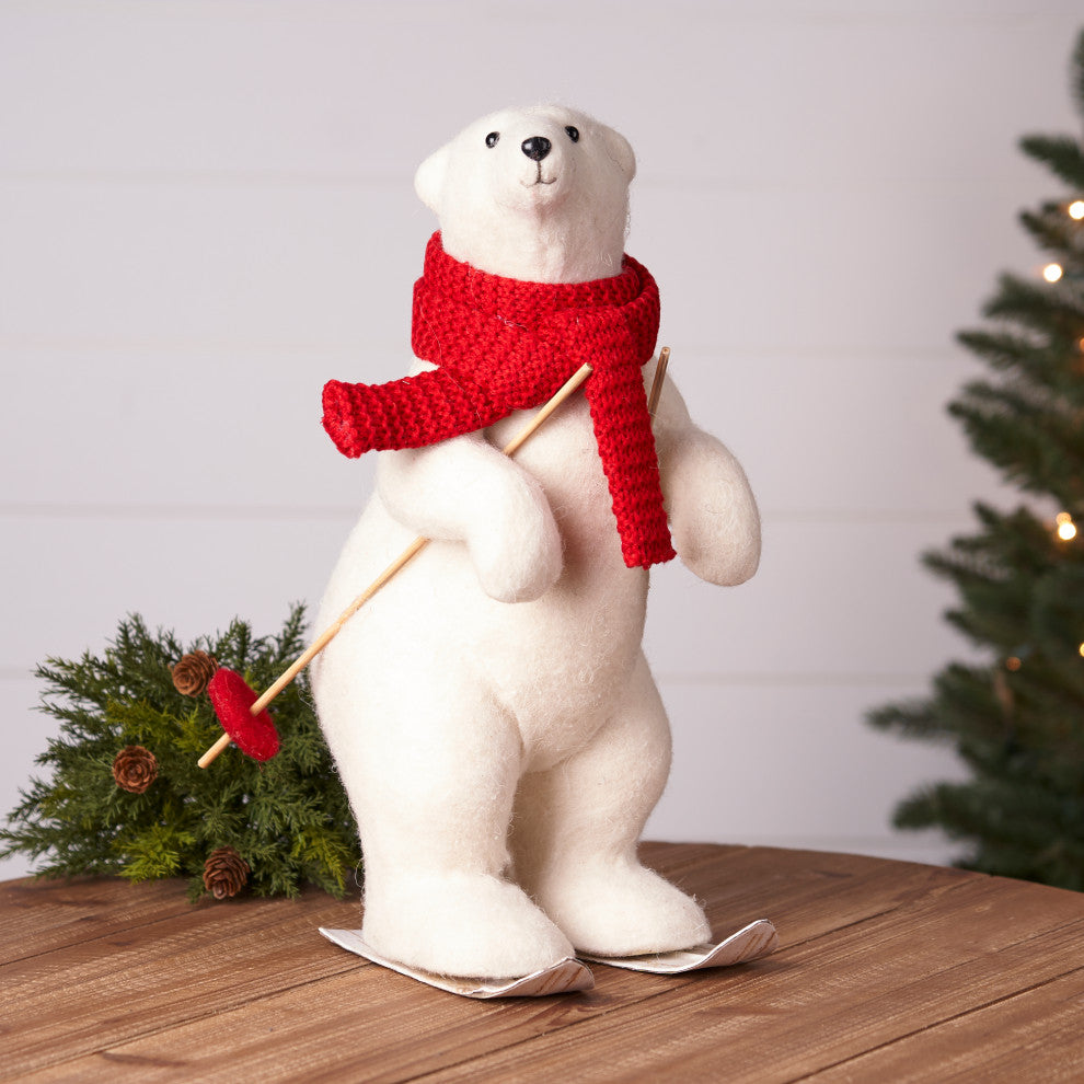 Polar Bear on Skis, 2-Piece Set