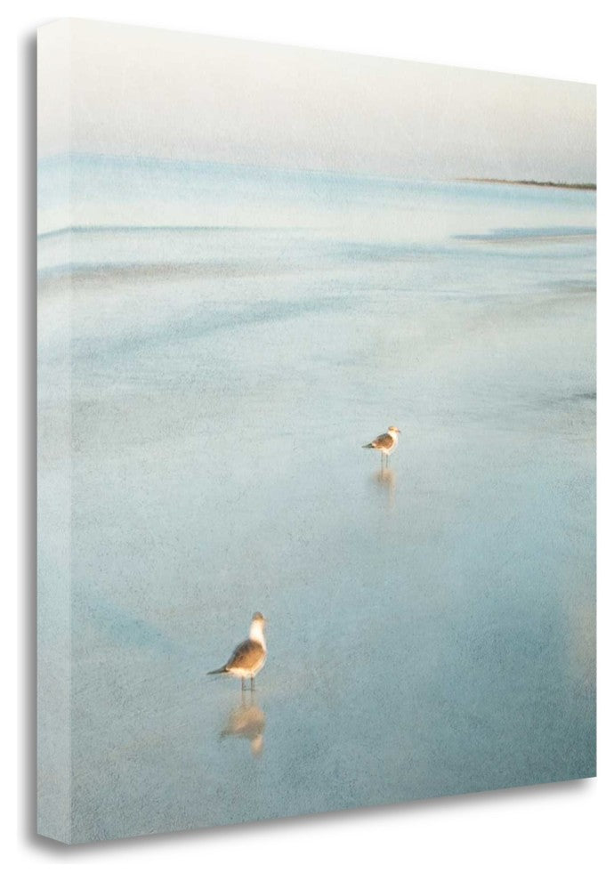 "Two Birds On Beach" By John Juracek, Giclee Print on Gallery Wrap Canvas