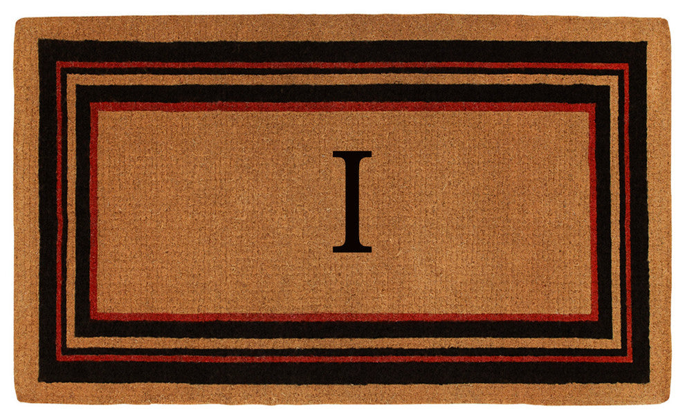 Esquire Monogram Doormat, Extra-Thick 18"x30", Letter I